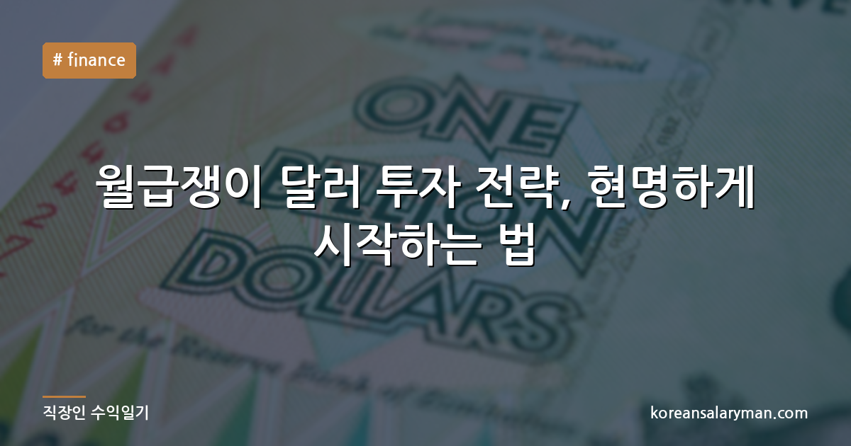 월급쟁이 달러 투자 전략, 현명하게 시작하는 법